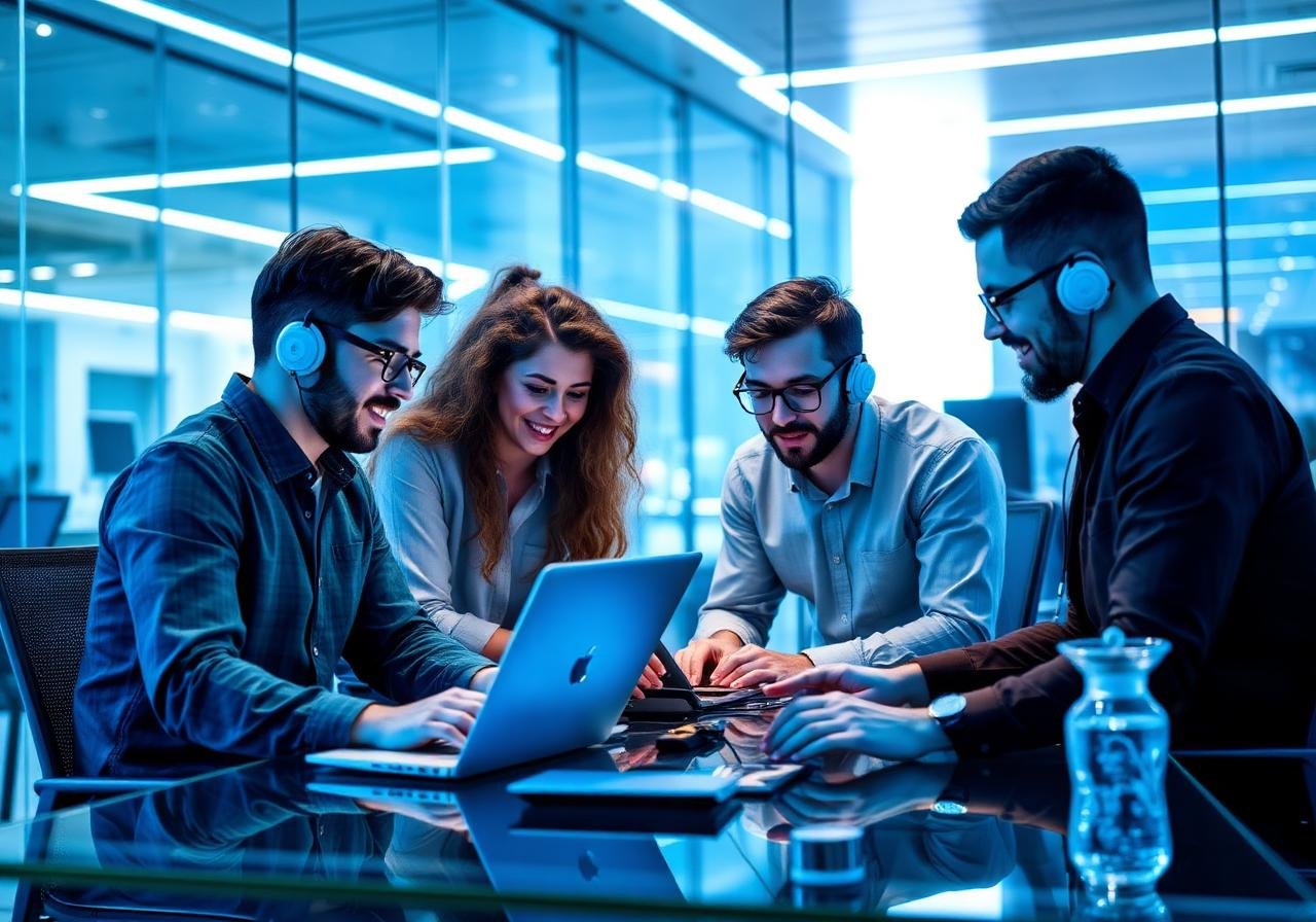 Unikxa software team collaborating